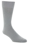 Cole Haan Distorted Texture Crew Socks In Light Grey