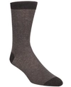 Cole Haan Men's Pique Knit Textured Crew Socks In Chestnut Heather