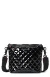 Mz Wallace Small Metro Scout Crossbody Bag In Black Lacquer Oxford/matte Black