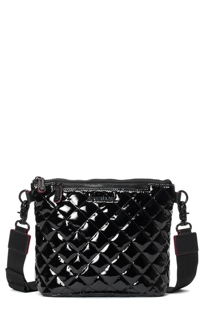 Mz Wallace Small Metro Scout Crossbody Bag In Black Lacquer