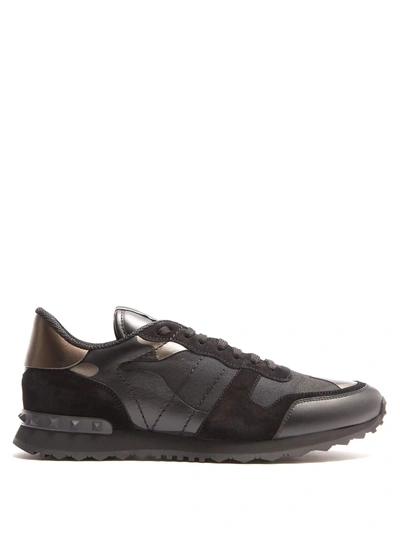Valentino Rockrunner Camouflage-print Trainers In Black Multi