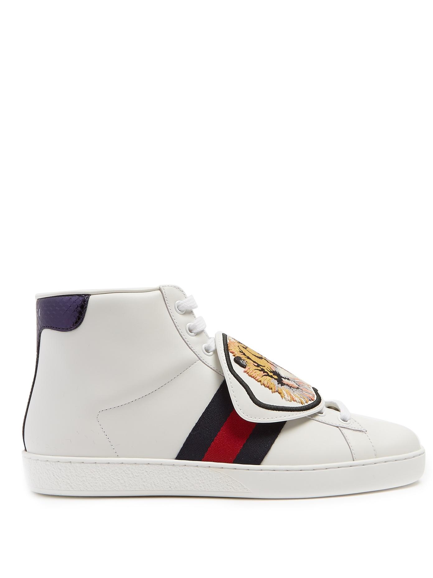 gucci mens white trainers