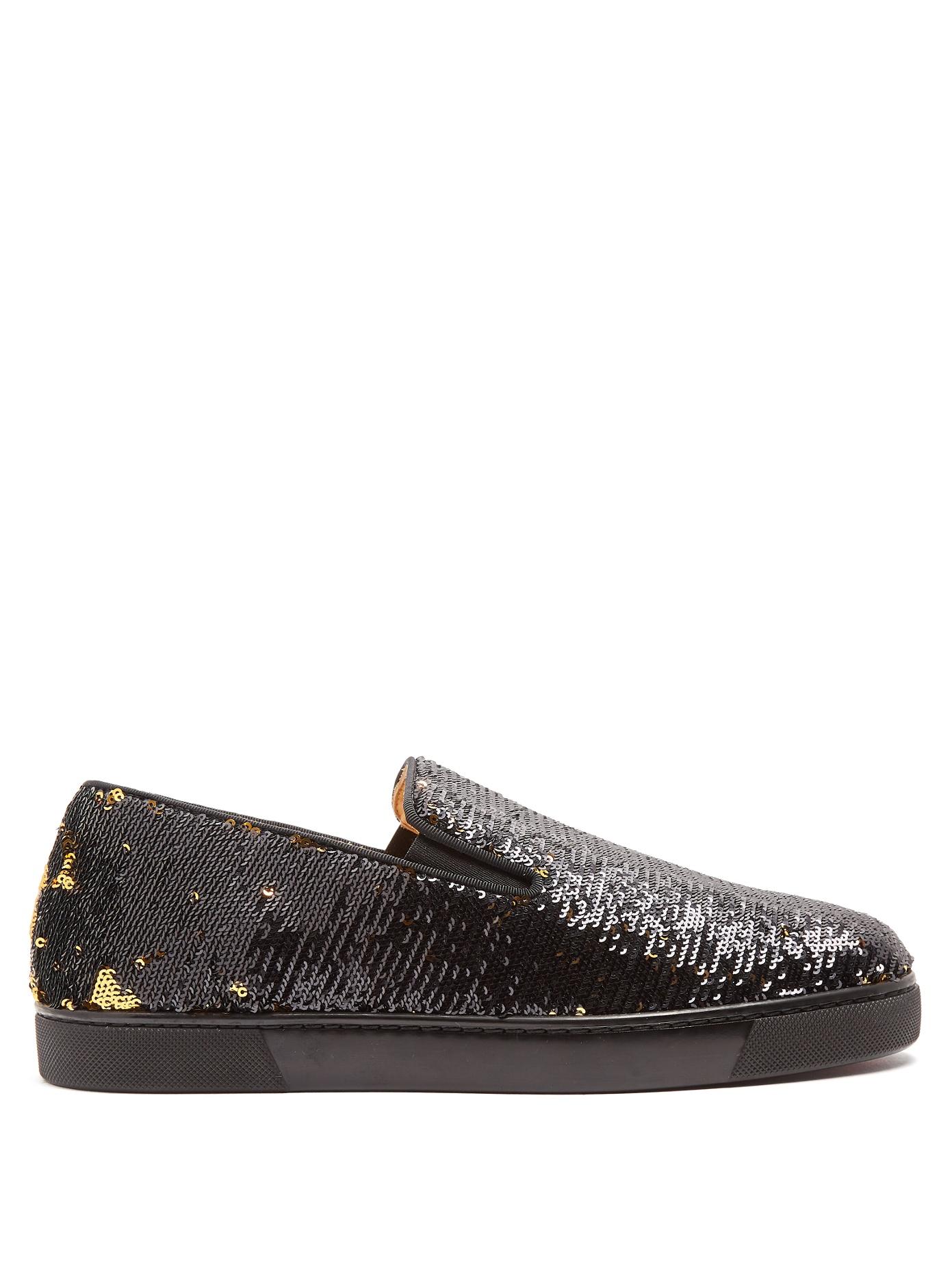 black sequin trainers