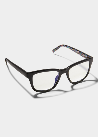 Kate Spade Jazelle 51mm Blue Block Eyeglasses In Black