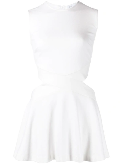 Rosetta Getty Cutout Stretch-jersey Peplum Top In White