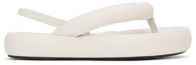 Isabel Marant Orene Padded Leather Platform Sandals In White