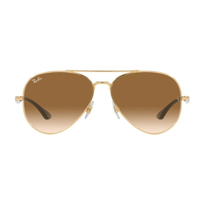Ray Ban Rb3675 Sunglasses Gold Frame Brown Lenses 58-14