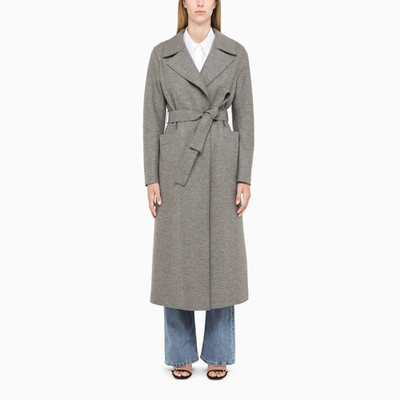 Harris Wharf London Grey Wool Single-breasted Coat