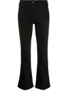 3x1 Flared Cropped Jeans In Black