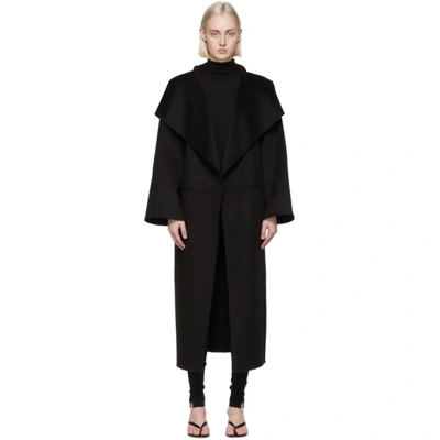 Totême Black Wool Cashmere Annecy Coat In 200 Black