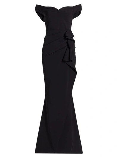 Chiara Boni La Petite Robe Radoslava Off The Shoulder Bodycon Gown -100% Exclusive In Black
