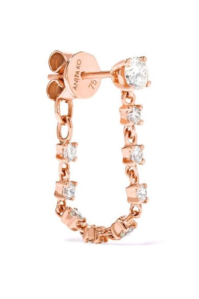 Anita Ko 18-karat Rose Gold Diamond Earring