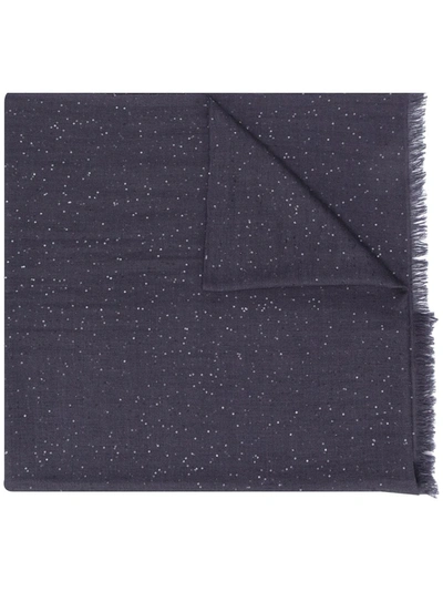 Brunello Cucinelli Textured Scarf In Blue