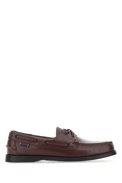Sebago Flat Shoes Brown In Purple
