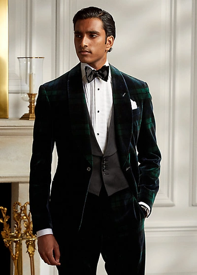 Polo Ralph Lauren Kent Tartan Velvet Dinner Jacket In Blackwatch