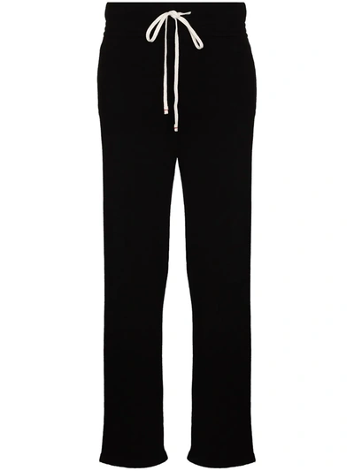 Les Tien Core Knitted Cashmere Track Pants In Black
