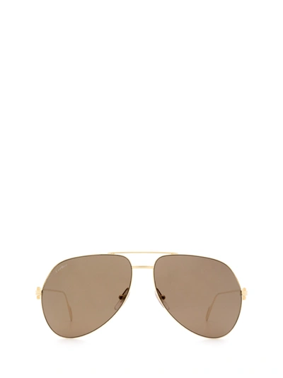 Cartier Ct0110s Gold Sunglasses