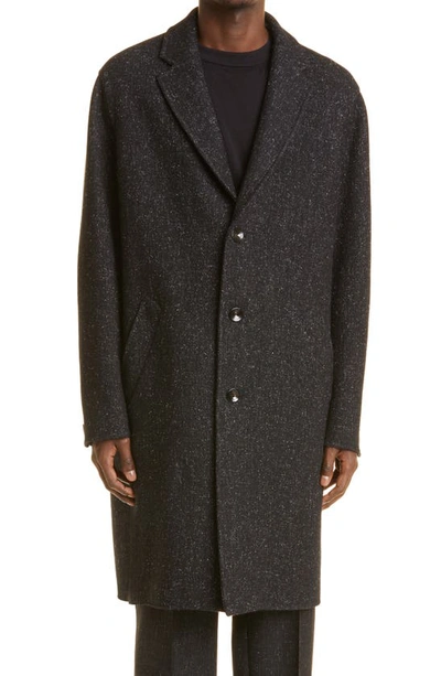 Agnona Muretto Cashmere, Silk & Wool Coat In Black