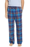 L.l.bean Scotch Plaid Flannel Pajama Pants In Blue Buchanan