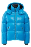 Mackage Kent Water Repellent Down Puffer Jacket In Aqua