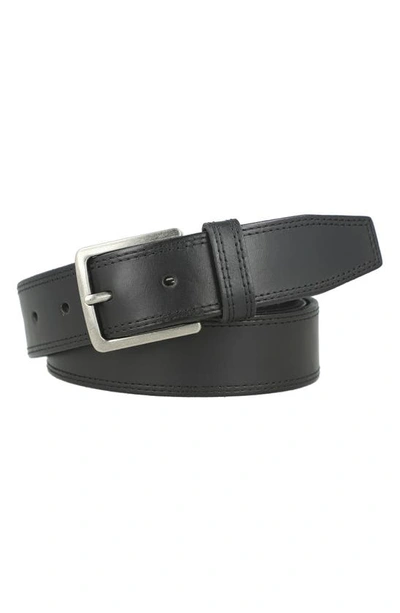 Frye Men's Double Stitched Leather Belt In Black