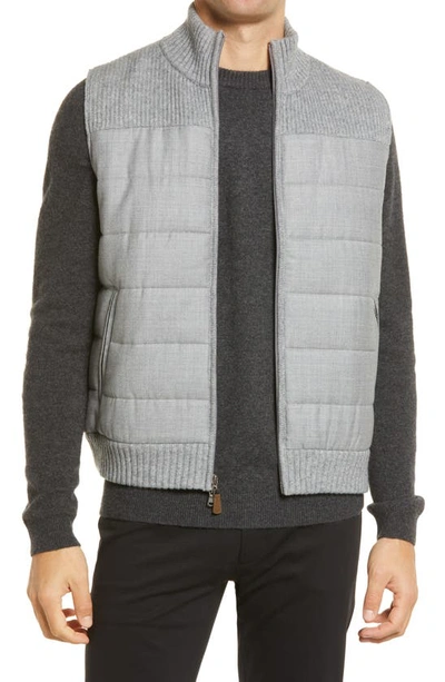 Amicale Men's Cashmere-blend Quilted Vest In 010chr
