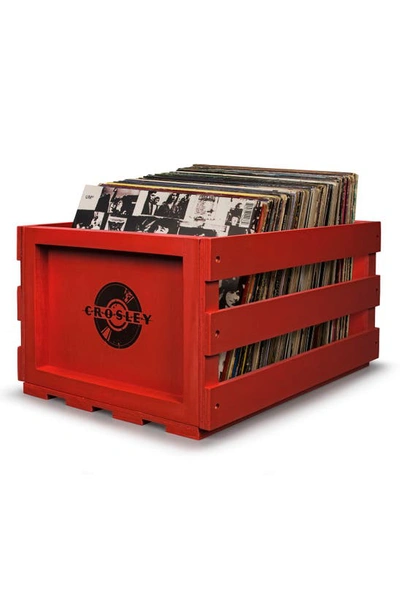 Crosley Radio Record Storage Crate In Red