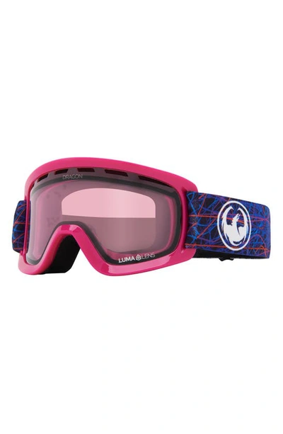 Dragon Lil D Base 44mm Snow Goggles In Scribble Llltrose