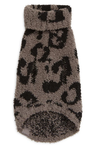 Barefoot Dreamsr Cozychic™ Leopard Dog Sweater In Charcoal/ Black