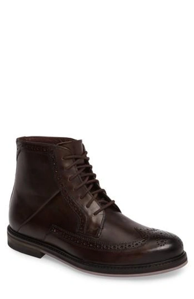 Ted Baker Miylan Wingtip Boot In Brown Leather