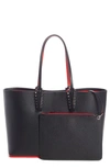 Christian Louboutin Small Cabata Calfskin Leather Tote In I629 Rocket