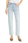 Re/done Originals High Waist Stovepipe Jeans In Light 14