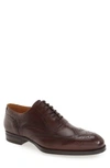 Vince Camuto 'tallden' Wingtip In Dark Woodbury Leather