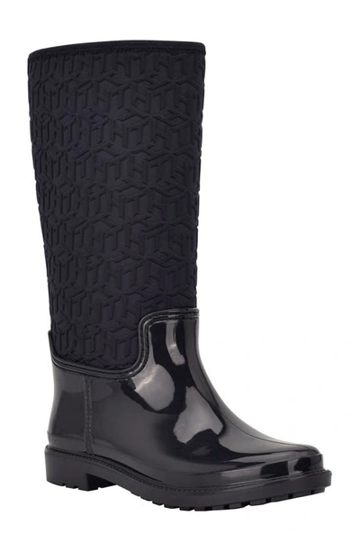Tommy Hilfiger Women's Saray Regular Calf Rain Boots Women's Shoes In Black