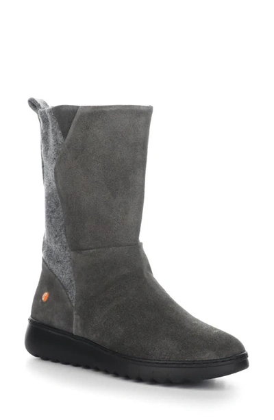 Softinos By Fly London Ezra Boot In 005 Diesel/ Concrete Oil Suede