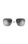 Versace Medusa Coin Square Acetate Sunglasses In White/ Dark Grey