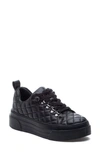 Jslides Aimee Quilted Low-top Sneakers In Black Leather
