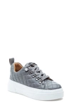 Jslides Aimee Quilted Low-top Sneakers In Grey Leather Gylw5