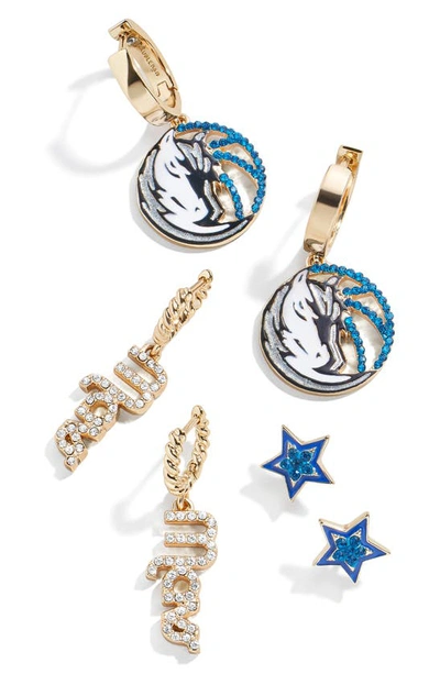 Baublebar Dallas Mavericks Logo Earrings Set In Blue