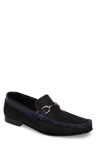 Donald J Pliner Darrin Embossed Loafer In Black