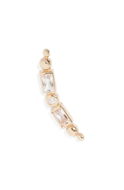 Anzie Cleo Single Diamond Ear Crawler In White Gold