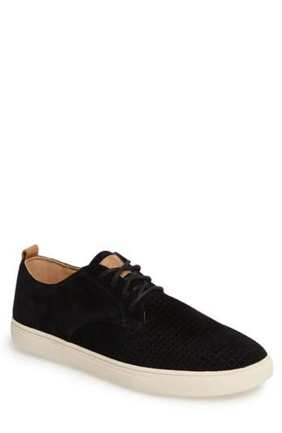 Clae 'ellington' Sneaker In Black Woven Suede