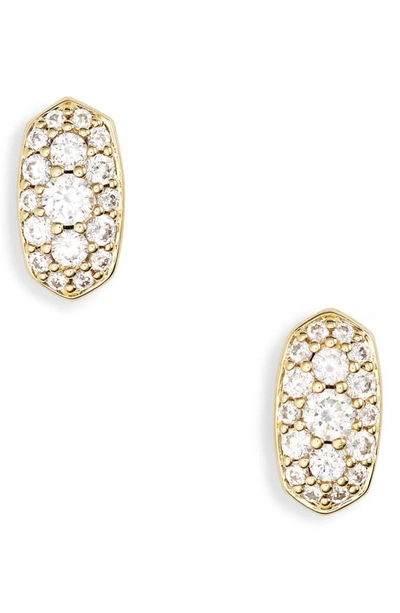 Kendra Scott Grayson Crystal Stud Earrings In Gold