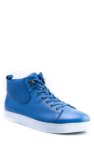 Badgley Mischka Sanders Sneaker In Blue Leather