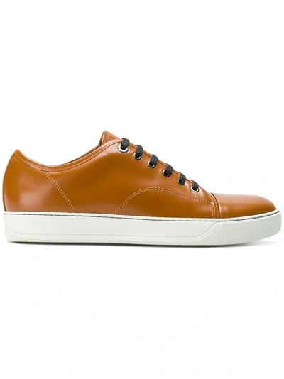 Lanvin Low-top Sneakers In Ginger Leather