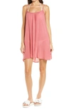 Elan Cover-up Slipdress In Rose