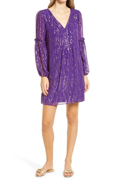 Lilly Pulitzerr Cleme Dress In Purple Berry Fish Clip