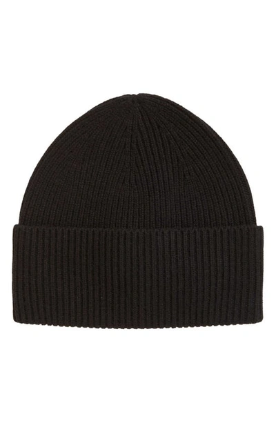 Totême Ribbed Cashmere Beanie Black