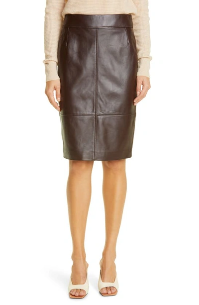 Hugo Boss Dark Red Women's Skirts Size 0 In Chocolate