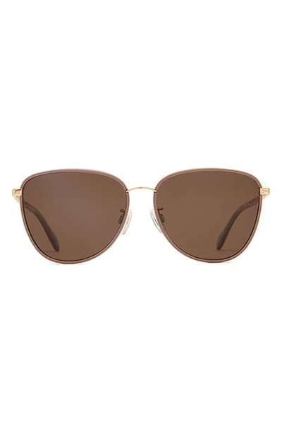 Mohala Eyewear Mohala Leahi Universal 59mm Polarized Round Sunglasses In Tuscan Rose